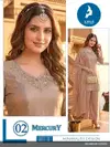 Mercury By Kaya Salsa Embroidery Work Kurti With Bottom Dupatta
